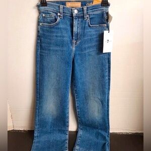 7 For All Mankind Alexa Cropped Trouser Jean In Luxe Vintage Size 23 $215 MSRP